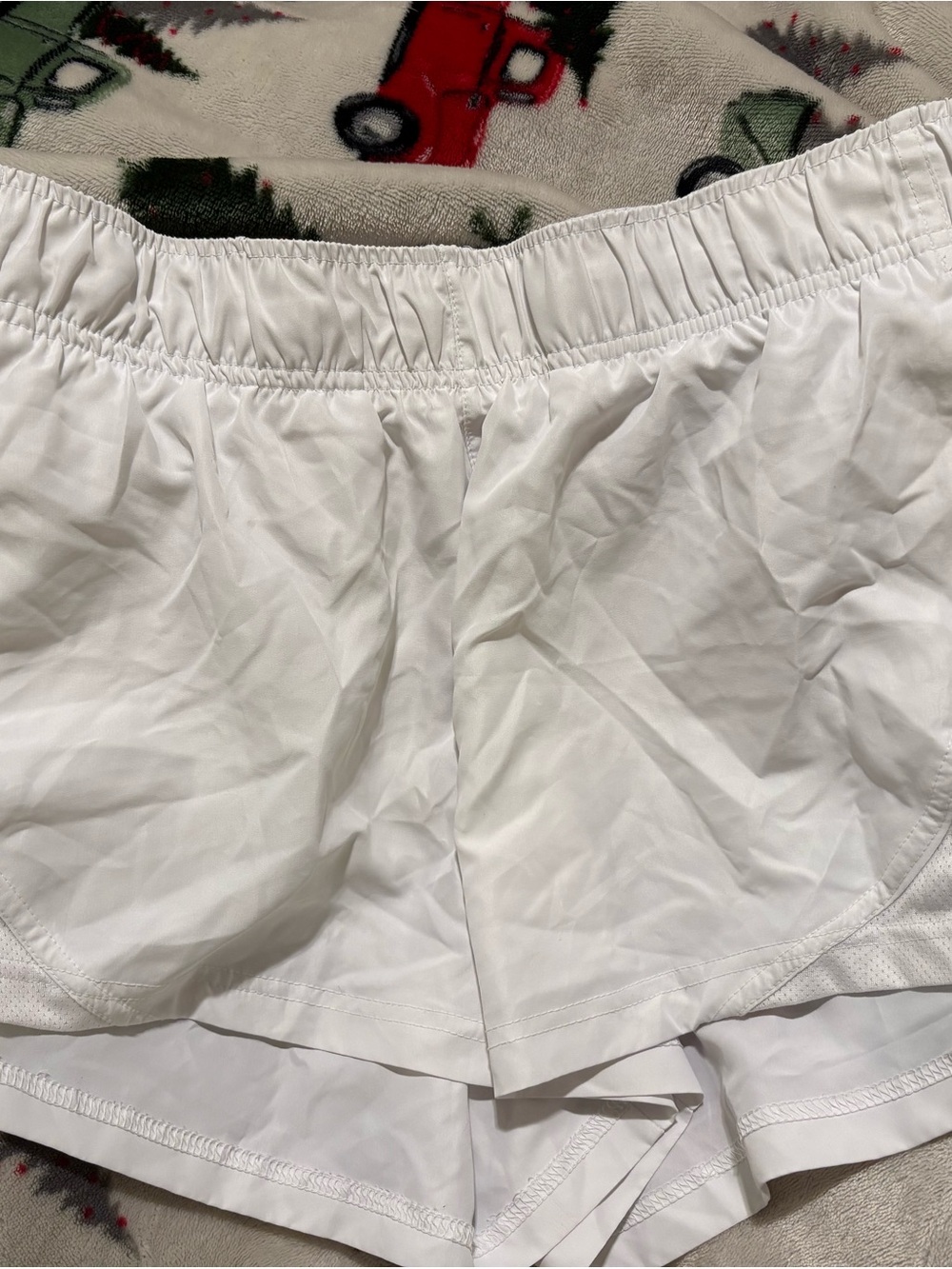 Athletic Works White Women’s Athletic Shorts with Elastic Waist